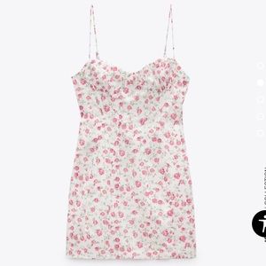 ZARA draped floral dress